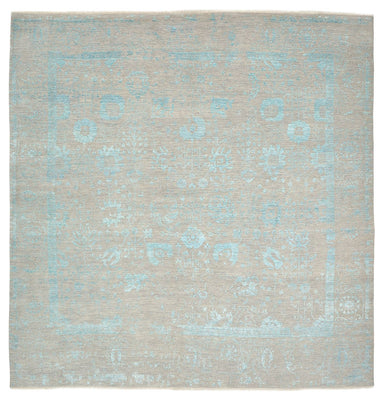 Designer Rug square  - 301 x 301 cm - light blue