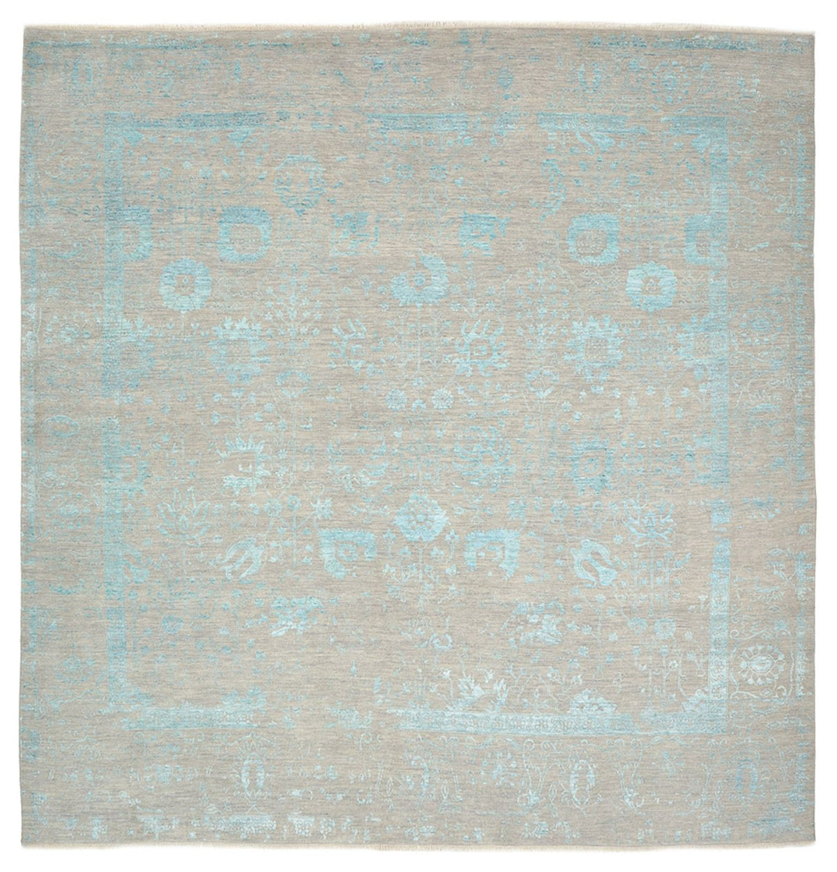 Designer Rug square  - 301 x 301 cm - light blue