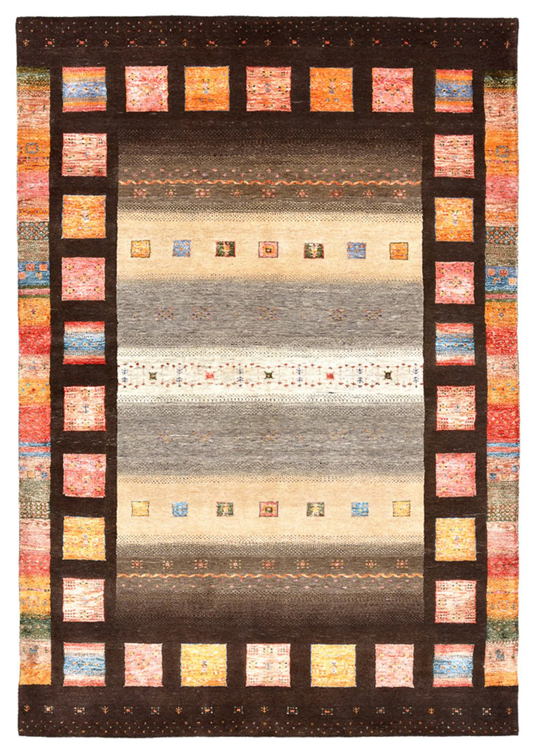Gabbeh Rug - Loribaft Indus - 249 x 174 cm - multicolored