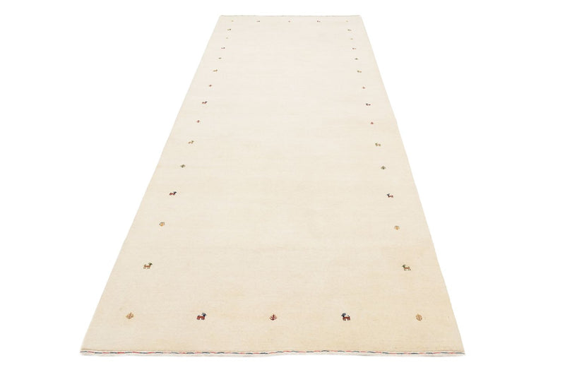 Runner Gabbeh Rug - Loribaft Indus - 334 x 128 cm - cream