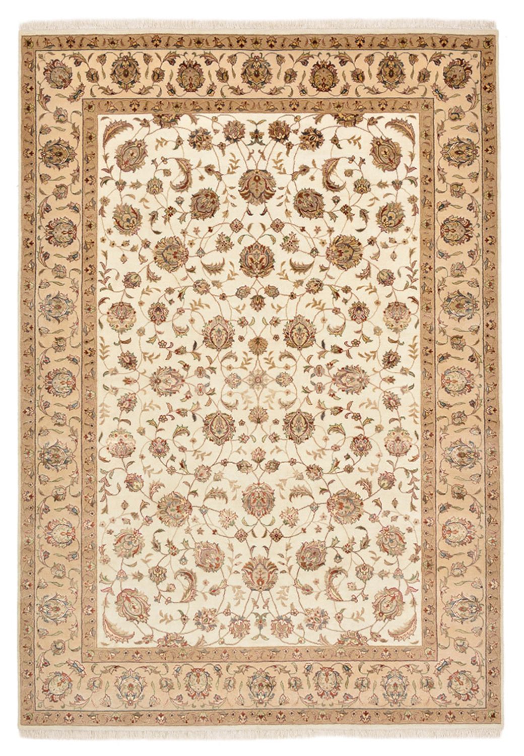 Oriental Rug - Tabriz - 241 x 167 cm - light beige