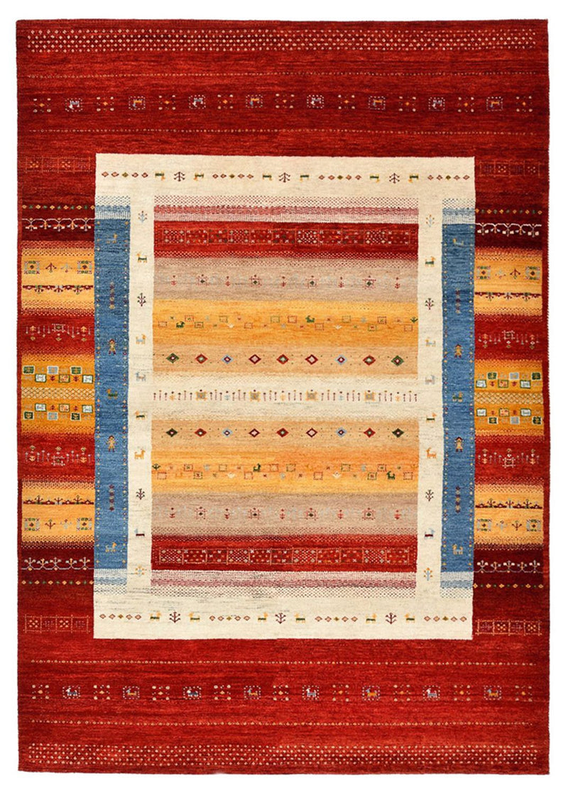 Gabbeh Rug - Loribaft Indus - 244 x 173 cm - multicolored