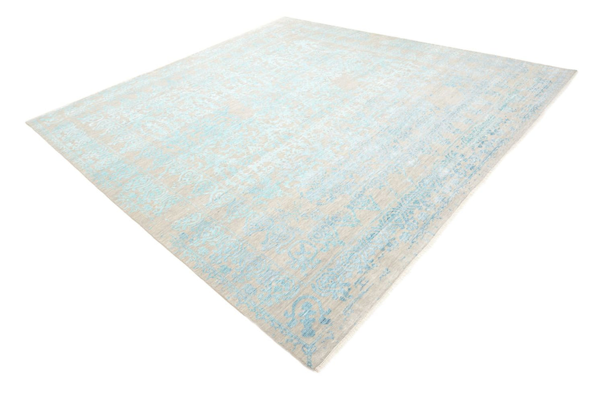 Designer Rug square  - 309 x 301 cm - light blue