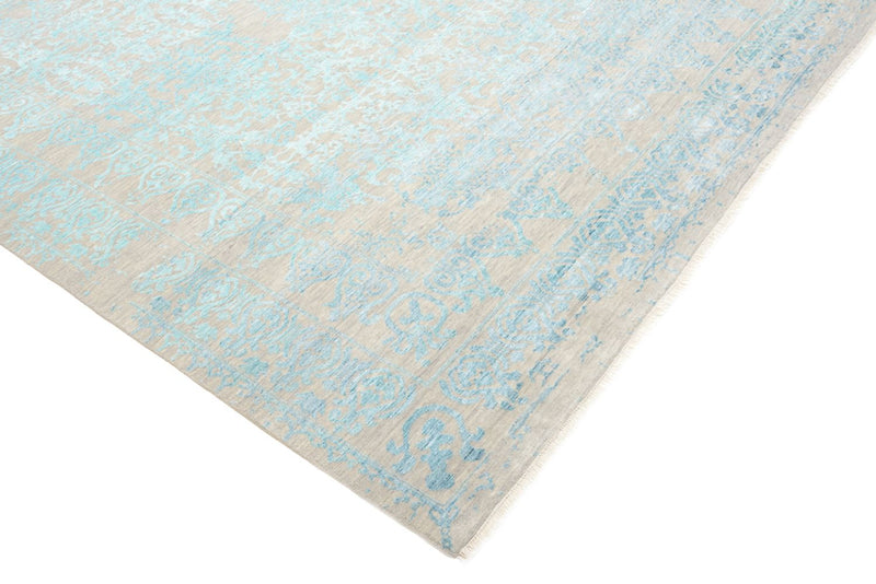 Designer Rug square  - 309 x 301 cm - light blue