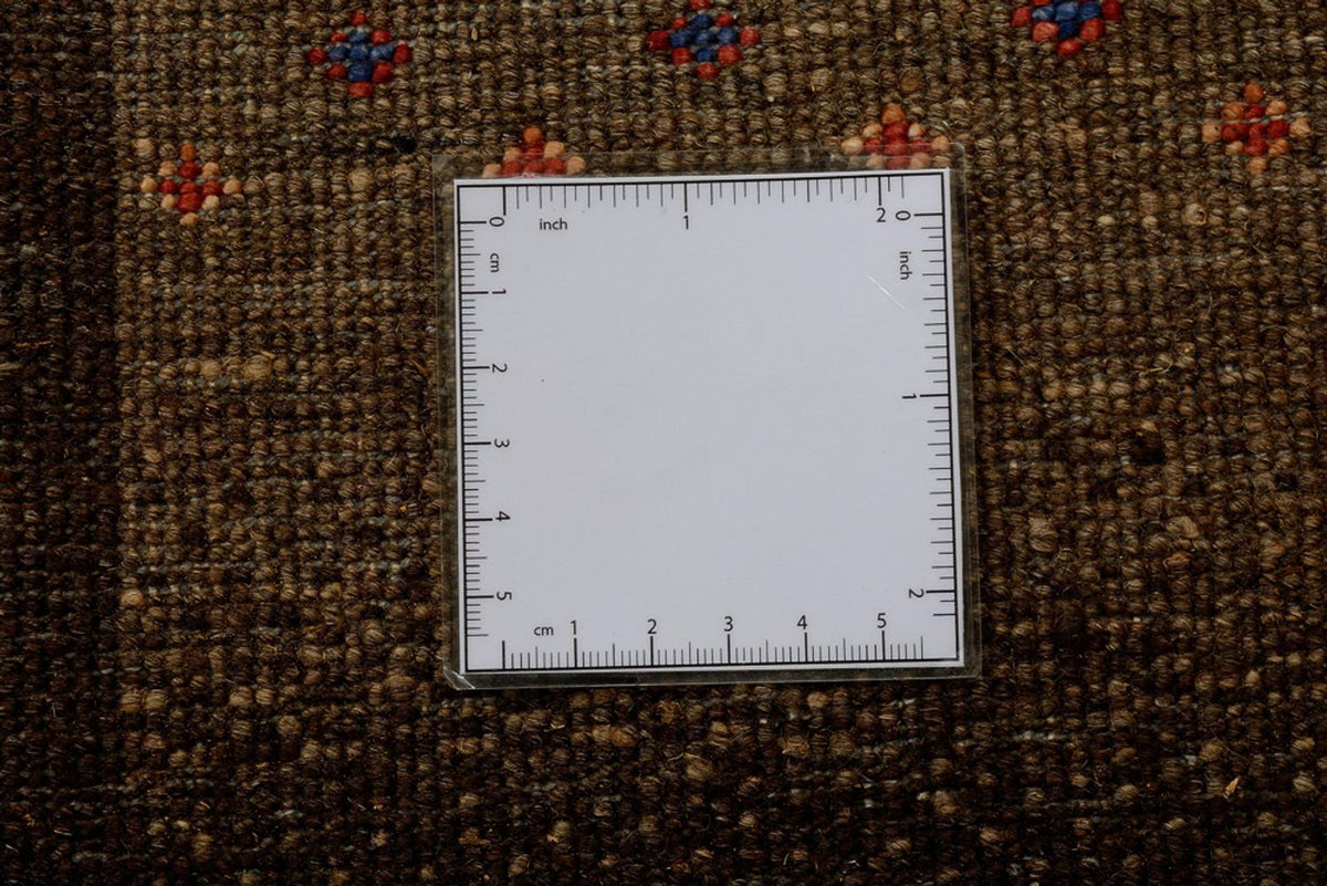 Runner Gabbeh Rug - Loribaft Indus - 306 x 80 cm - dark beige