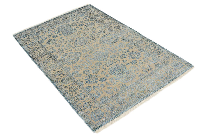 Designer Rug - 151 x 106 cm - light blue
