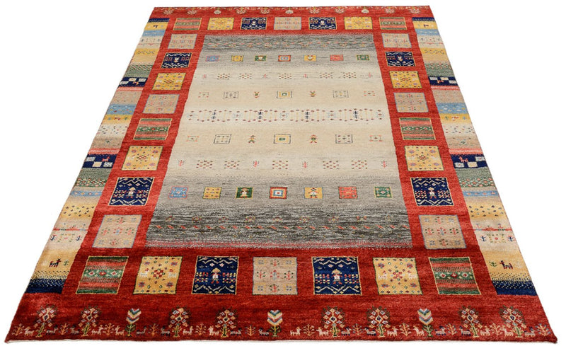 Gabbeh Rug - Loribaft Indus - 204 x 150 cm - multicolored