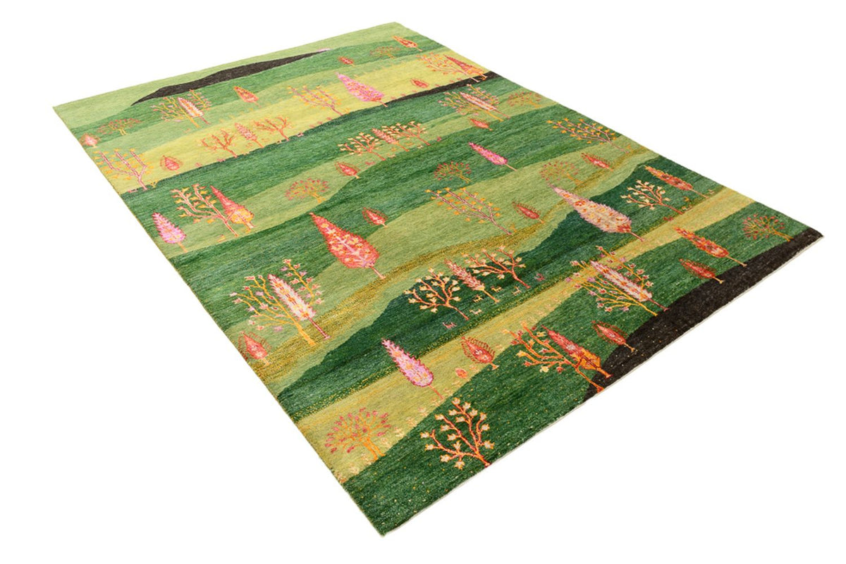 Gabbeh Rug - Loribaft Indus - 247 x 172 cm - green