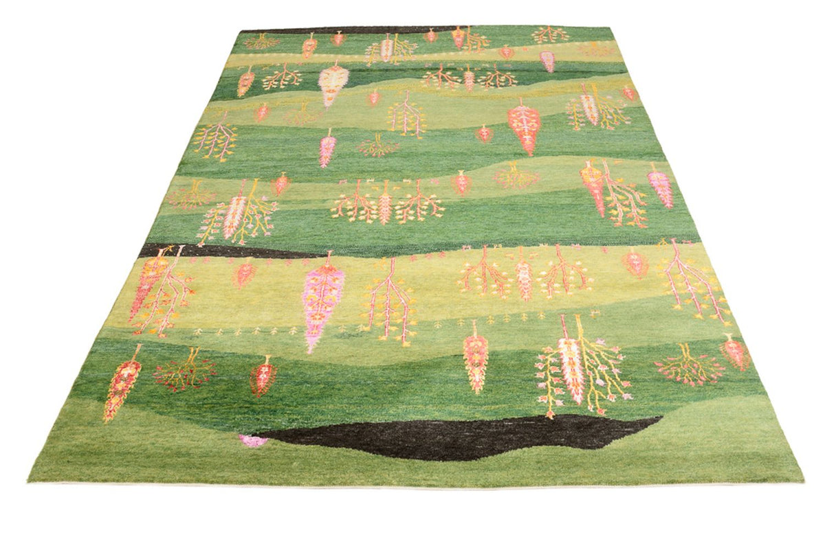 Gabbeh Rug - Loribaft Indus - 247 x 172 cm - green