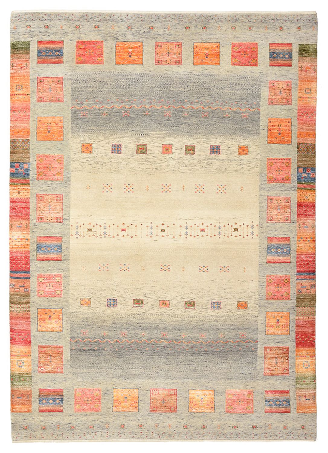 Gabbeh Rug - Loribaft Indus - 244 x 176 cm - multicolored