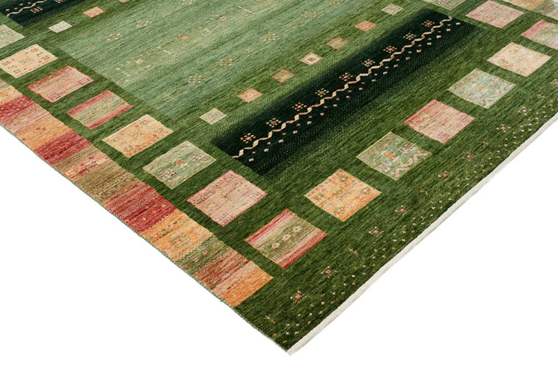 Gabbeh Rug - Loribaft Indus - 238 x 173 cm - green