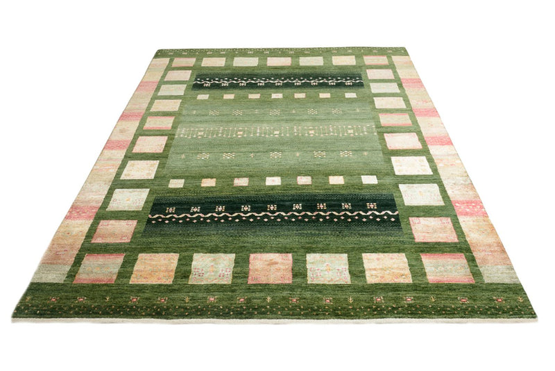 Gabbeh Rug - Loribaft Indus - 238 x 173 cm - green