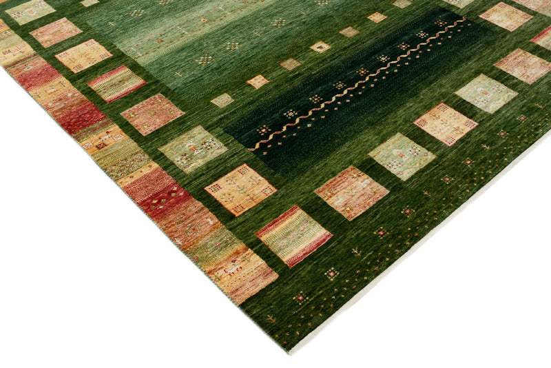 Gabbeh Rug - Loribaft Indus - 245 x 178 cm - green