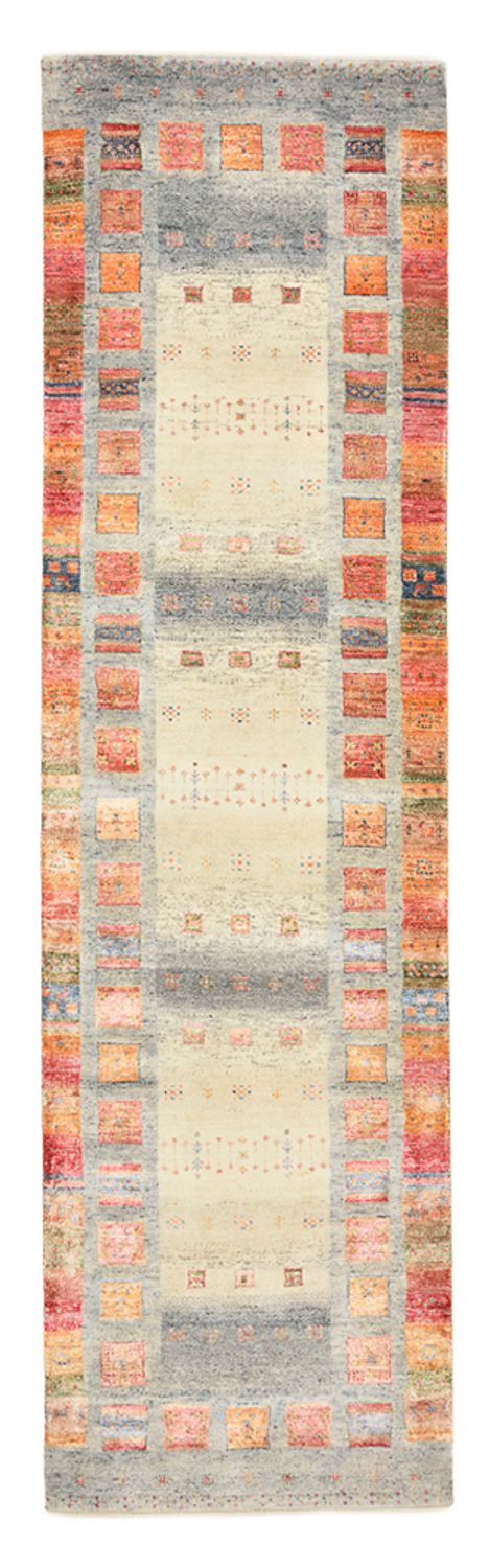 Runner Gabbeh Rug - Loribaft Indus - 295 x 82 cm - multicolored