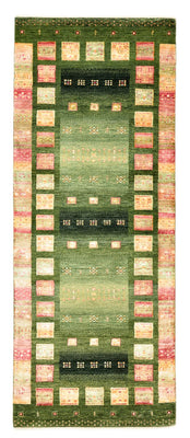Runner Gabbeh Rug - Loribaft Indus - 192 x 76 cm - multicolored