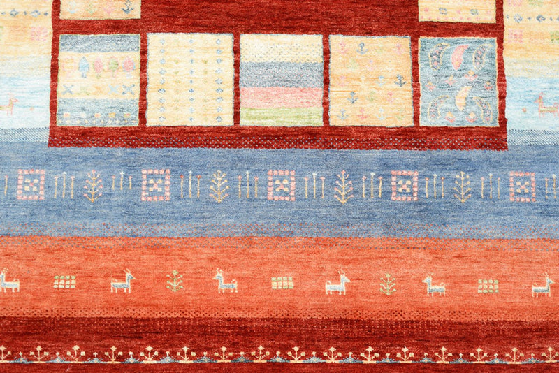Gabbeh Rug - Loribaft Indus - 242 x 176 cm - multicolored