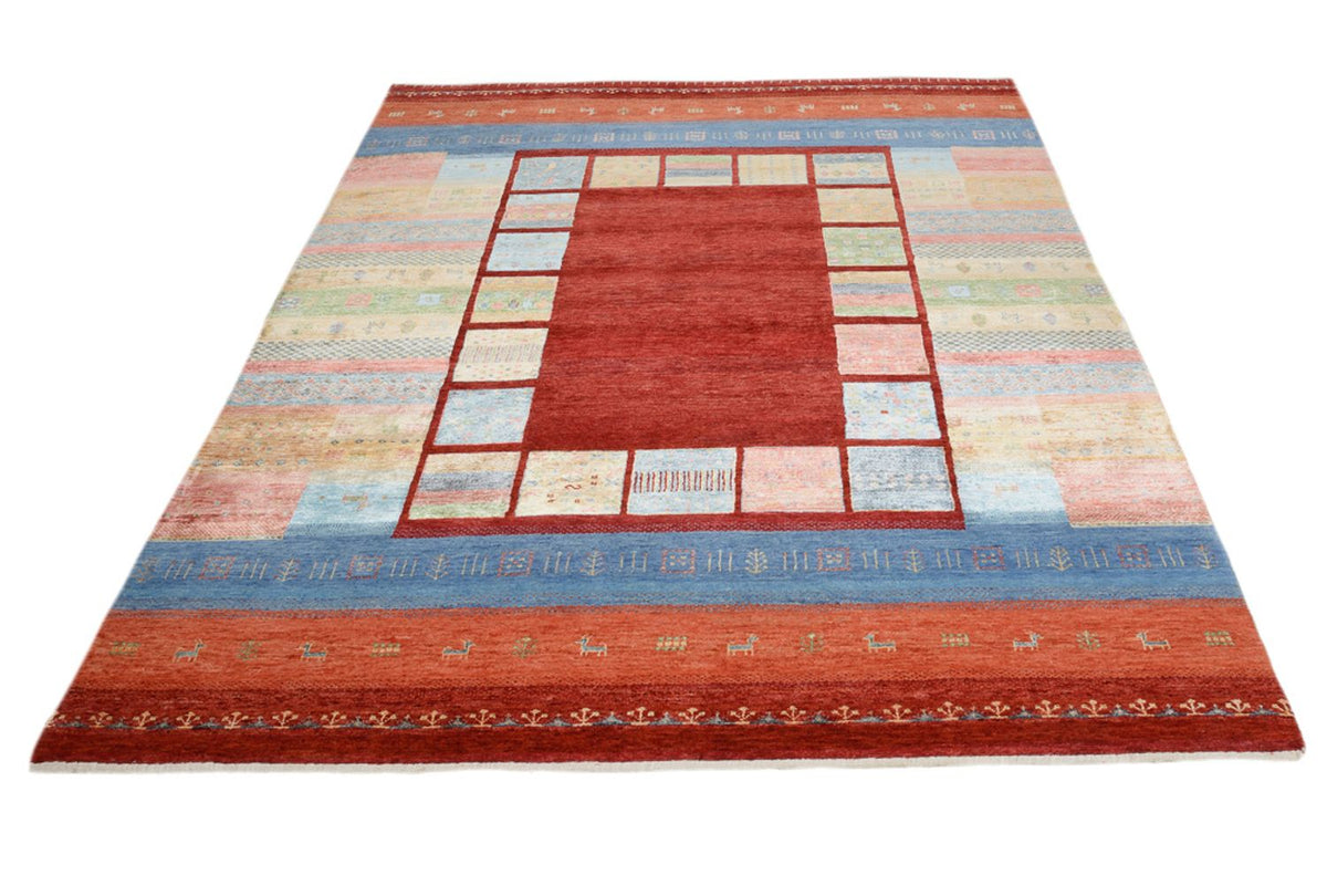 Gabbeh Rug - Loribaft Indus - 242 x 176 cm - multicolored