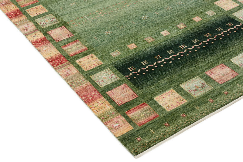 Runner Gabbeh Rug - Loribaft Indus - 301 x 129 cm - multicolored