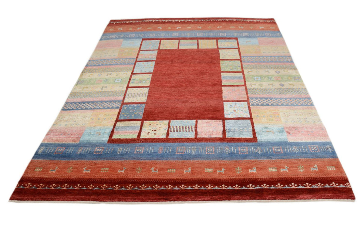 Gabbeh Rug - Loribaft Indus - 241 x 178 cm - multicolored