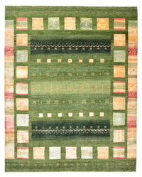 Gabbeh Rug - Loribaft Indus - 259 x 208 cm - green