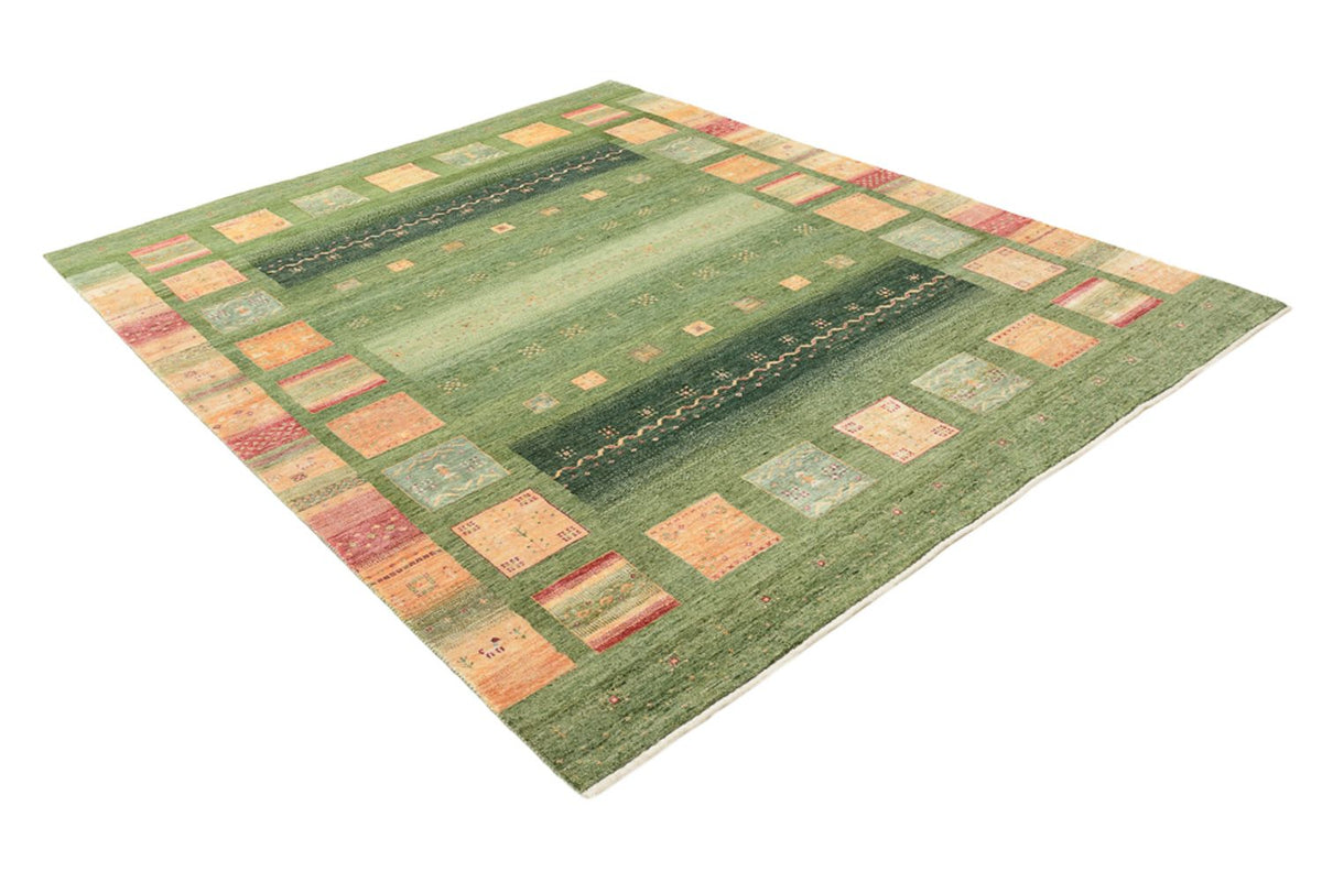 Gabbeh Rug - Loribaft Indus - 259 x 208 cm - green