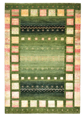 Gabbeh Rug - Loribaft Indus - 183 x 127 cm - green