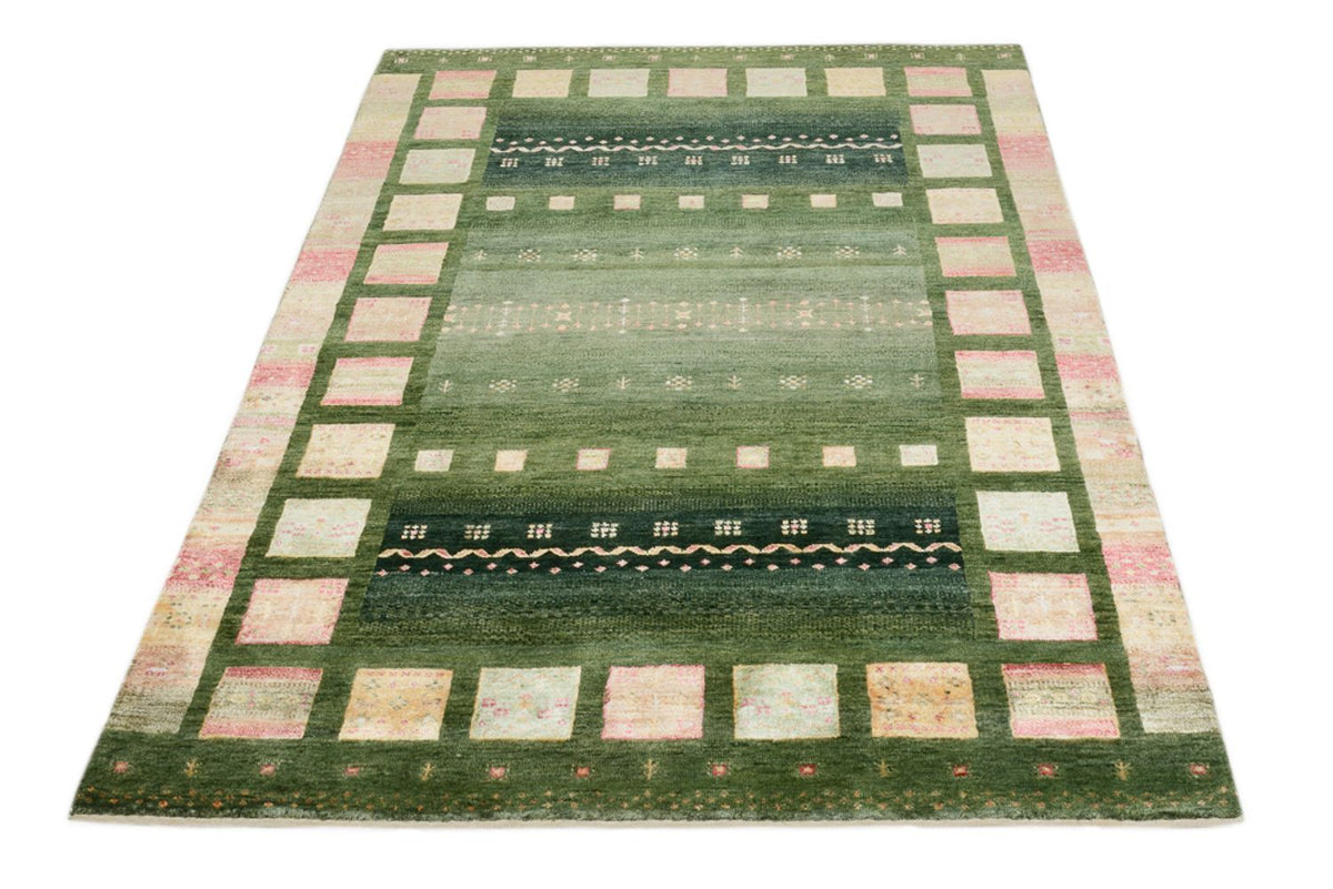 Gabbeh Rug - Loribaft Indus - 183 x 127 cm - green