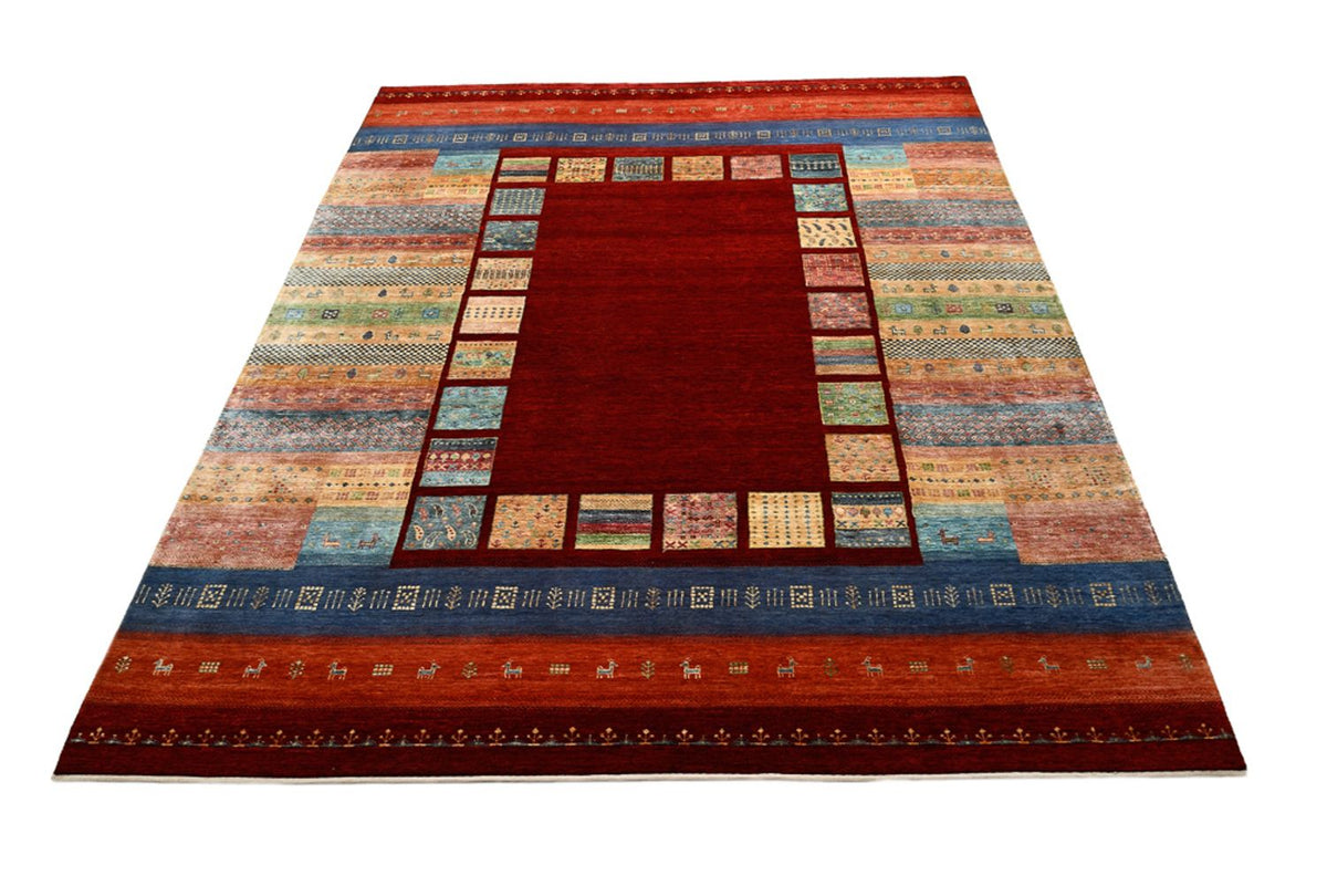Gabbeh Rug - Loribaft Indus - 336 x 254 cm - red