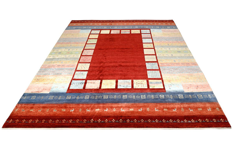Gabbeh Rug - Loribaft Indus - 336 x 254 cm - red