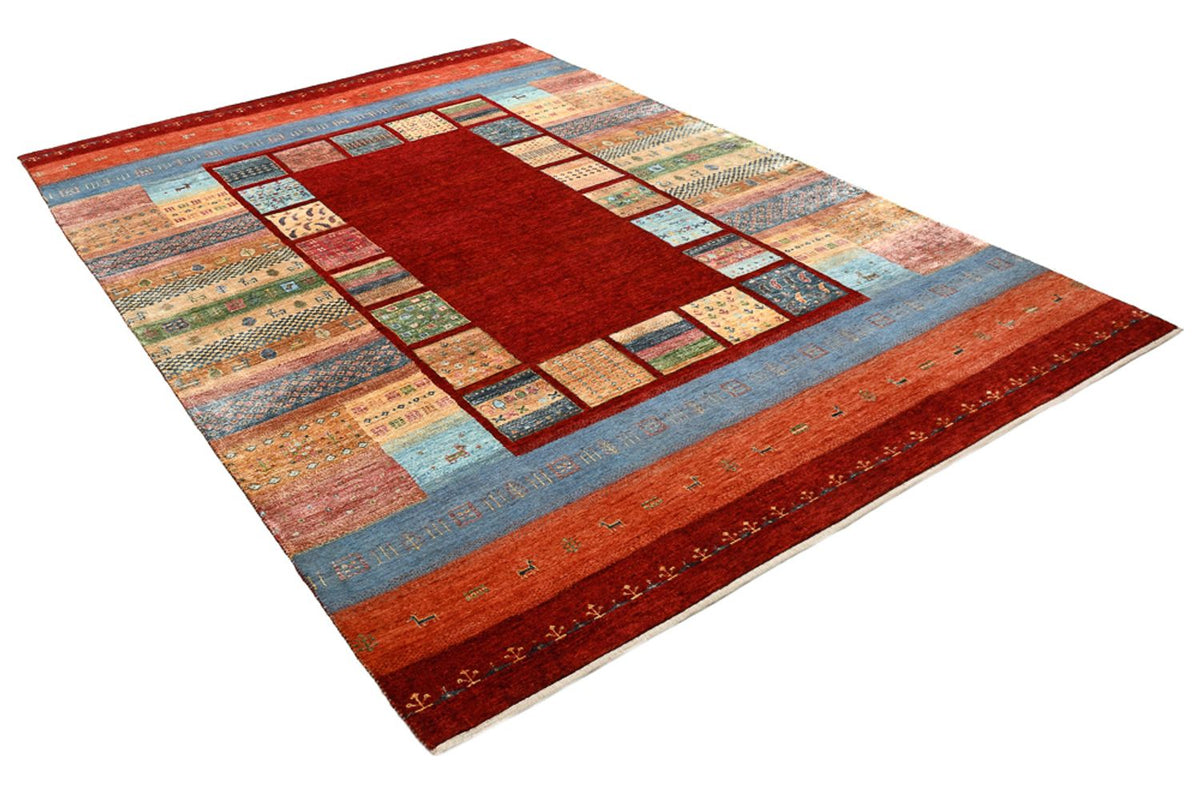 Gabbeh Rug - Loribaft Indus - 302 x 206 cm - red