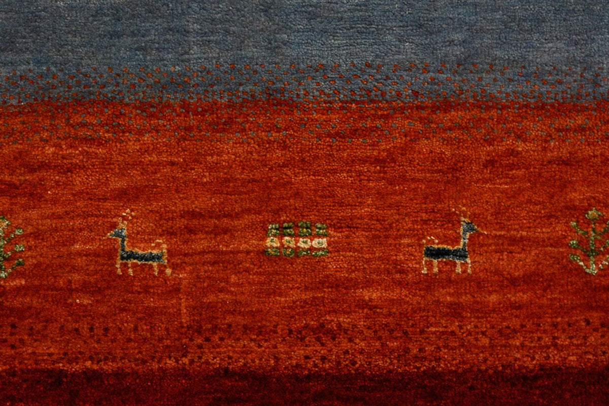 Gabbeh Rug - Loribaft Indus - 302 x 206 cm - red