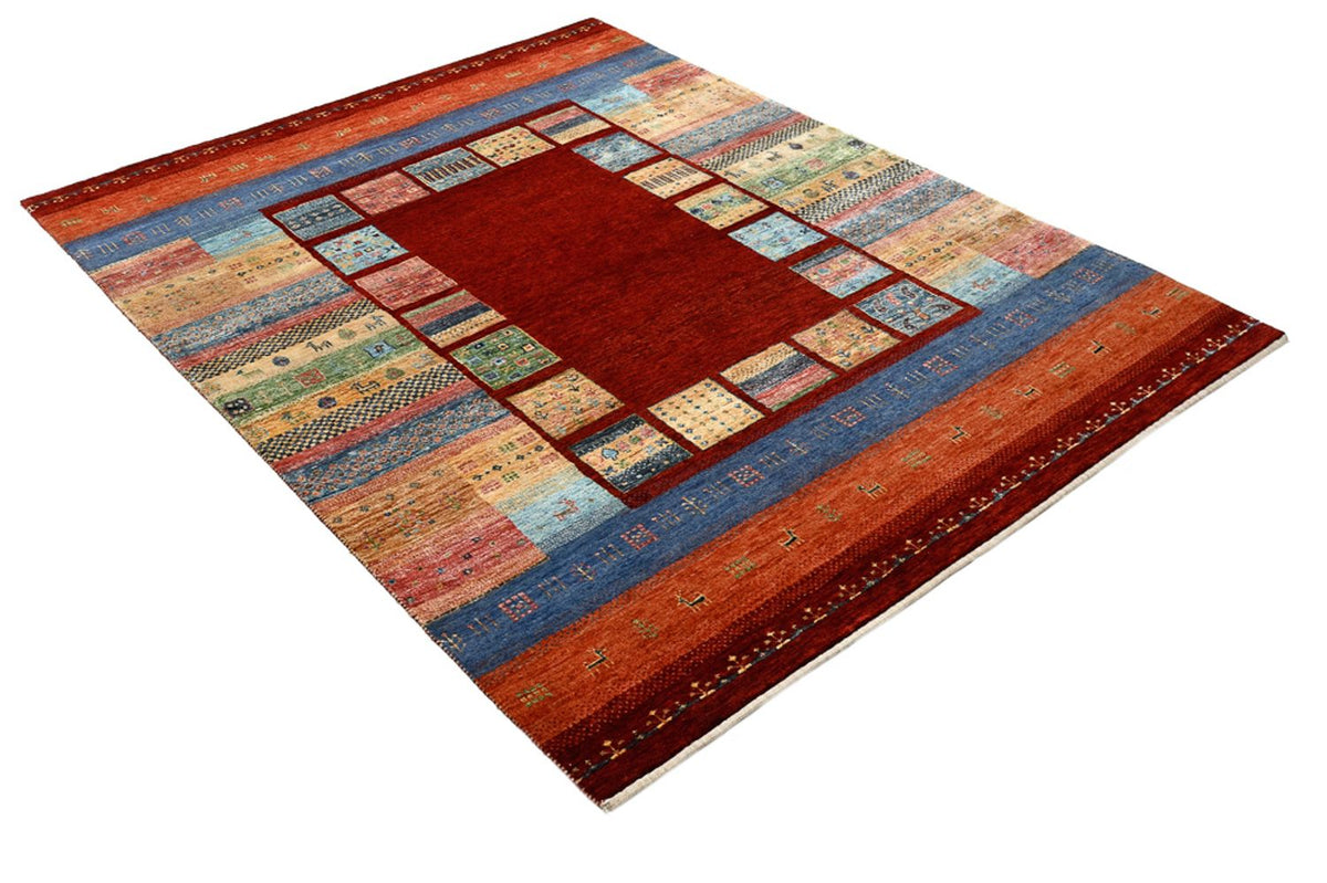 Gabbeh Rug - Loribaft Indus - 201 x 155 cm - red