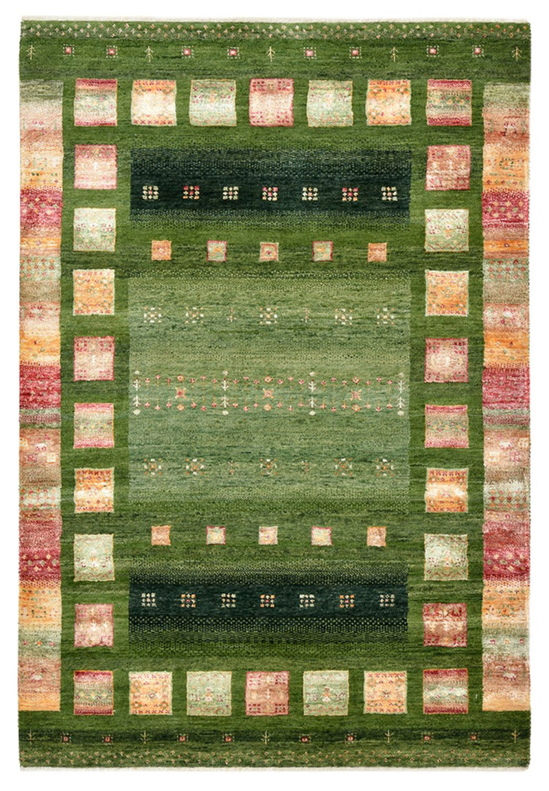 Gabbeh Rug - Loribaft Indus - 154 x 105 cm - green