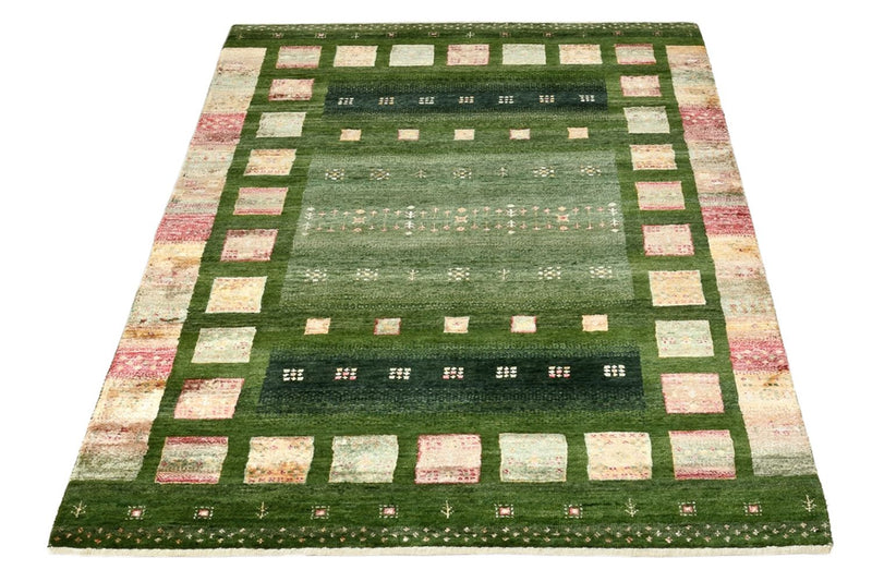 Gabbeh Rug - Loribaft Indus - 154 x 105 cm - green