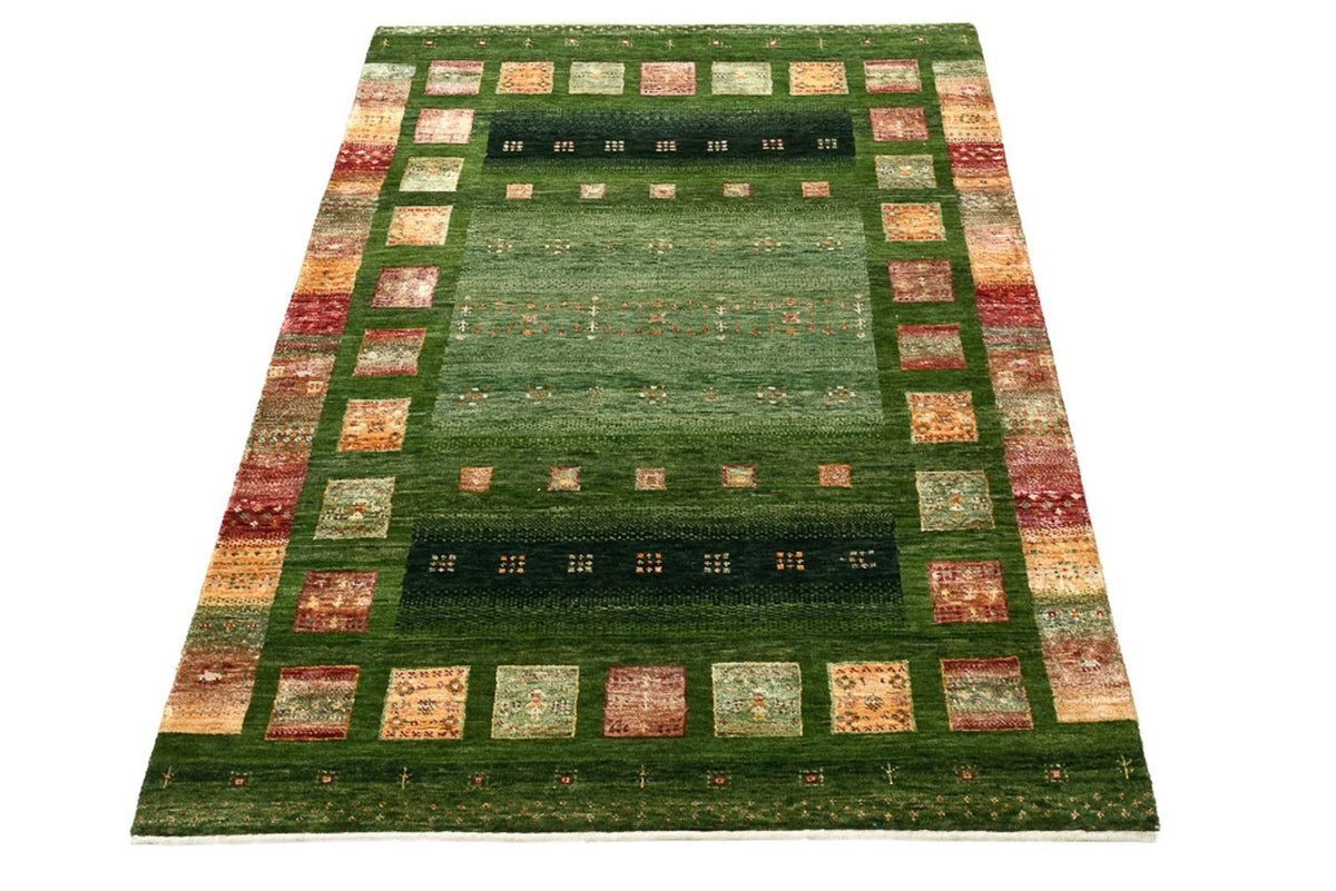 Gabbeh Rug - Loribaft Indus - 154 x 106 cm - green