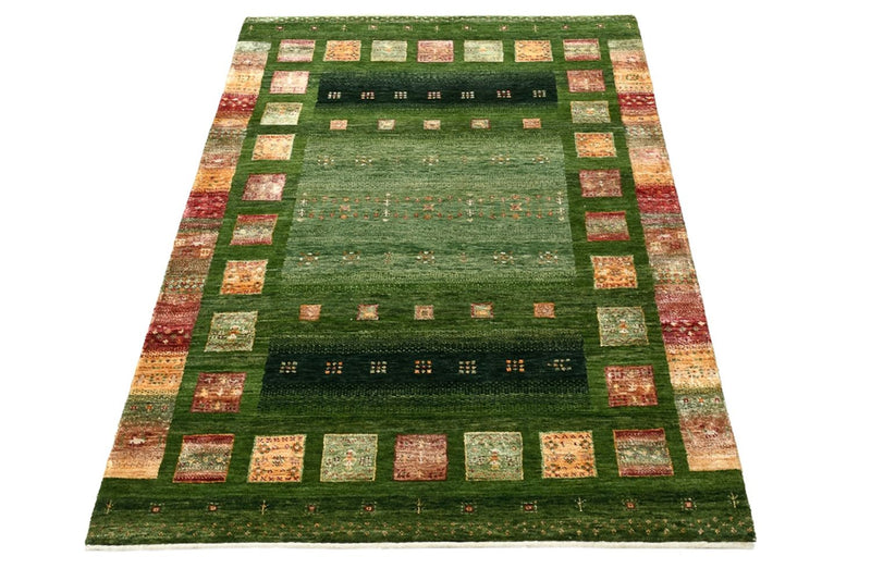 Gabbeh Rug - Loribaft Indus - 154 x 106 cm - green
