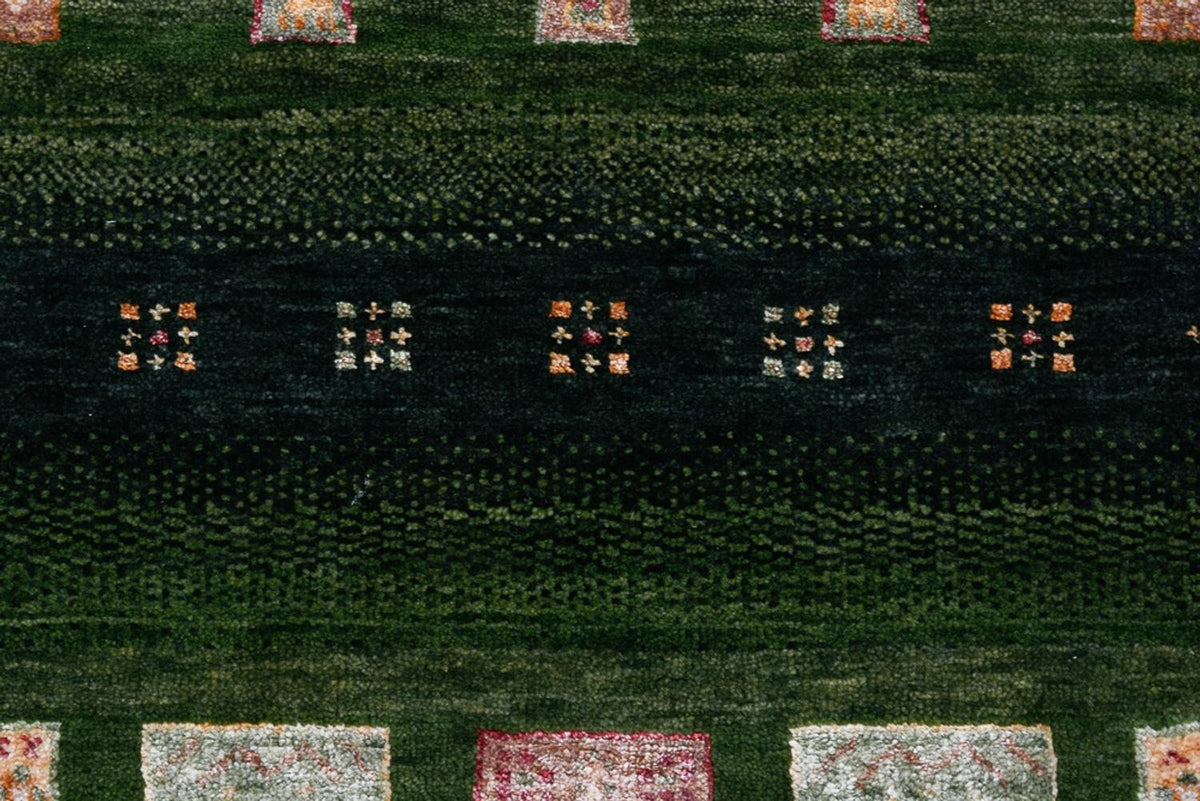 Gabbeh Rug - Loribaft Indus - 154 x 106 cm - green