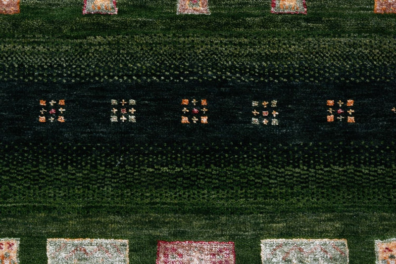 Gabbeh Rug - Loribaft Indus - 154 x 106 cm - green