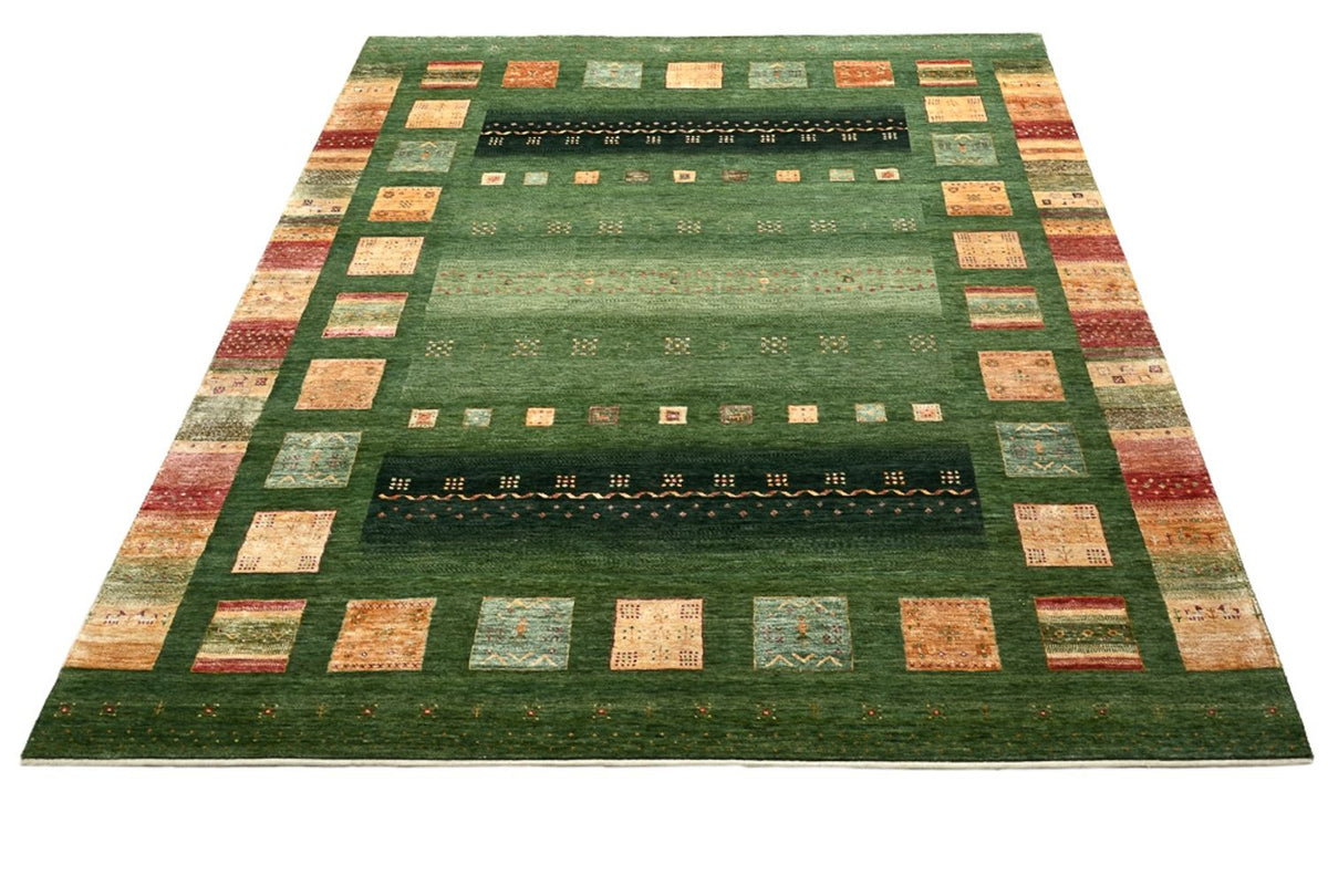 Gabbeh Rug - Loribaft Indus - 302 x 249 cm - green