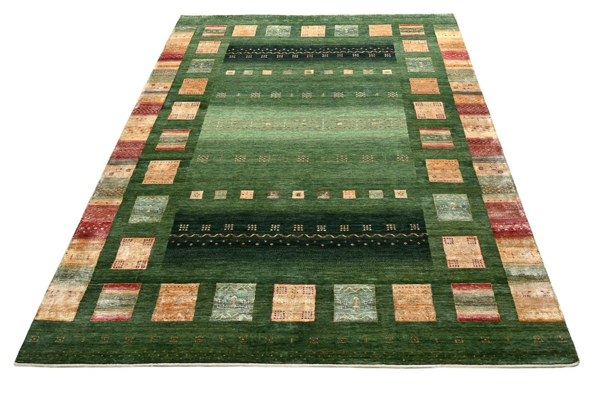 Gabbeh Rug - Loribaft Indus - 346 x 245 cm - green