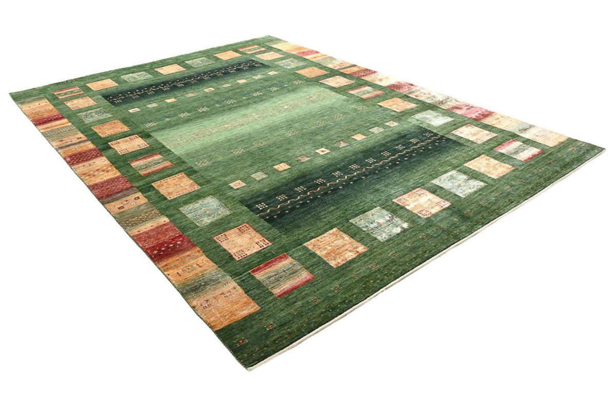 Gabbeh Rug - Loribaft Indus - 346 x 245 cm - green