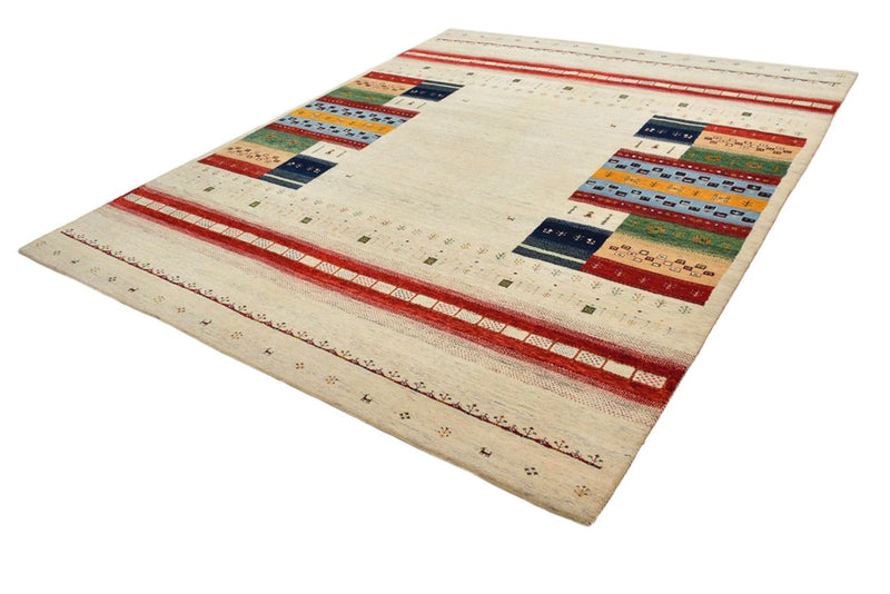 Gabbeh Rug - Loribaft Indus - 298 x 249 cm - light beige