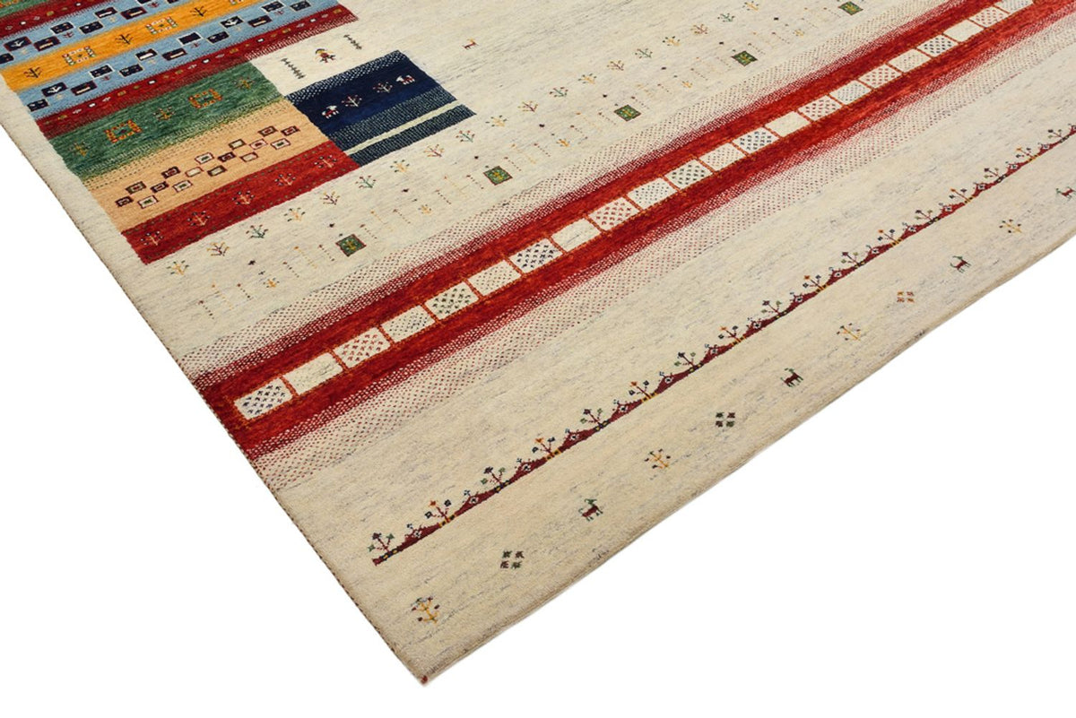 Gabbeh Rug - Loribaft Indus - 298 x 249 cm - light beige