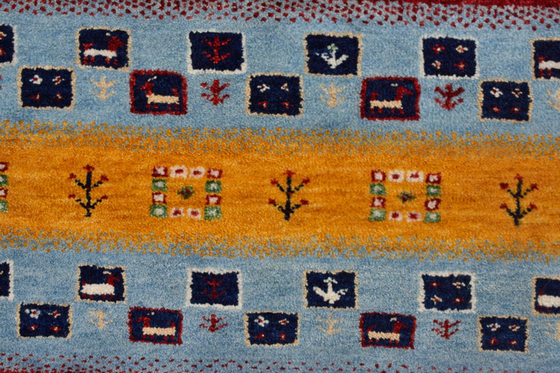 Gabbeh Rug - Loribaft Indus - 298 x 249 cm - light beige