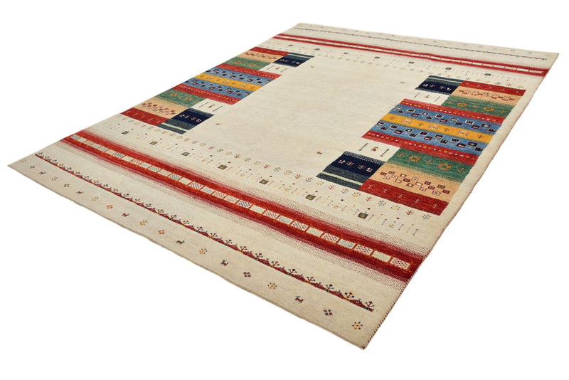 Gabbeh Rug - Loribaft Indus - 308 x 246 cm - light beige