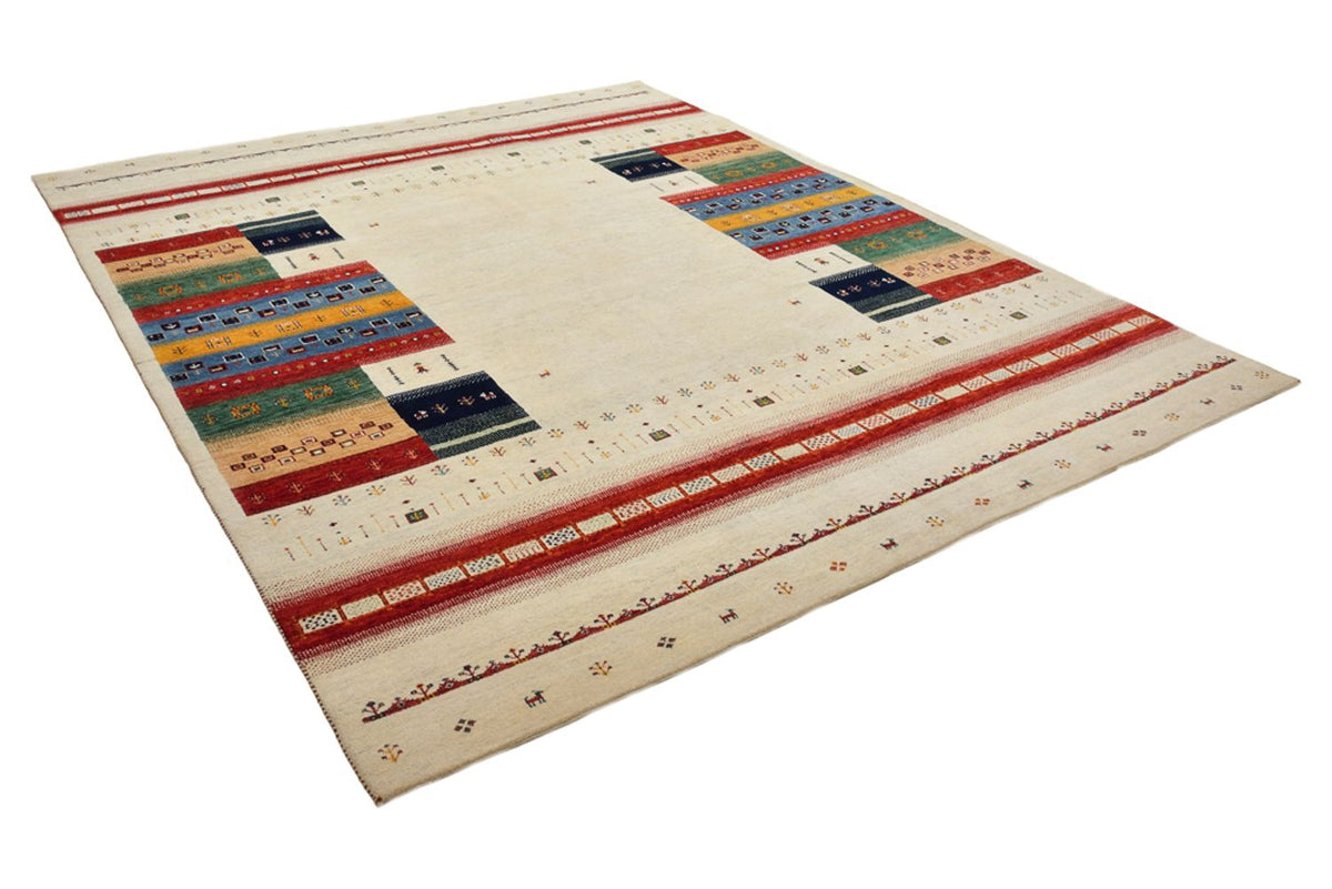Gabbeh Rug - Loribaft Indus - 308 x 246 cm - light beige