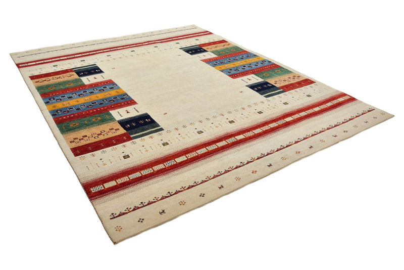 Gabbeh Rug - Loribaft Indus - 308 x 246 cm - light beige