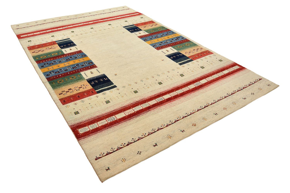 Gabbeh Rug - Loribaft Indus - 303 x 205 cm - light beige