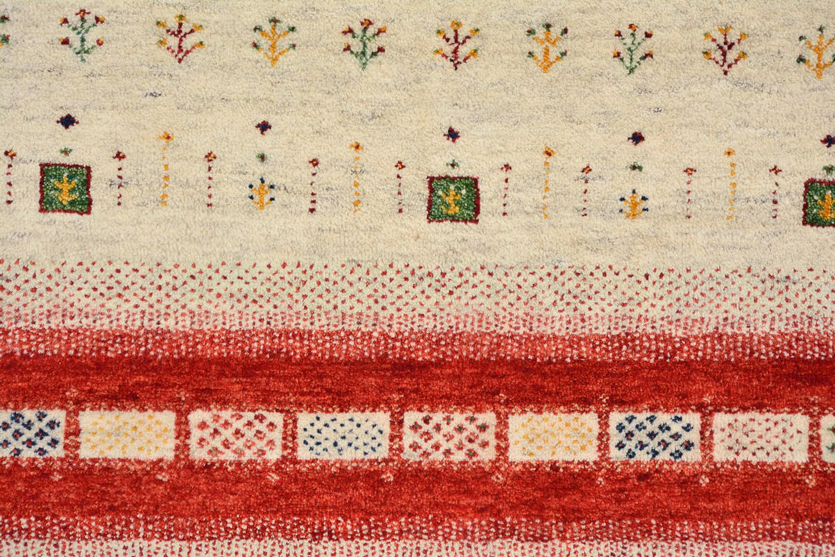 Gabbeh Rug - Loribaft Indus - 305 x 198 cm - light beige