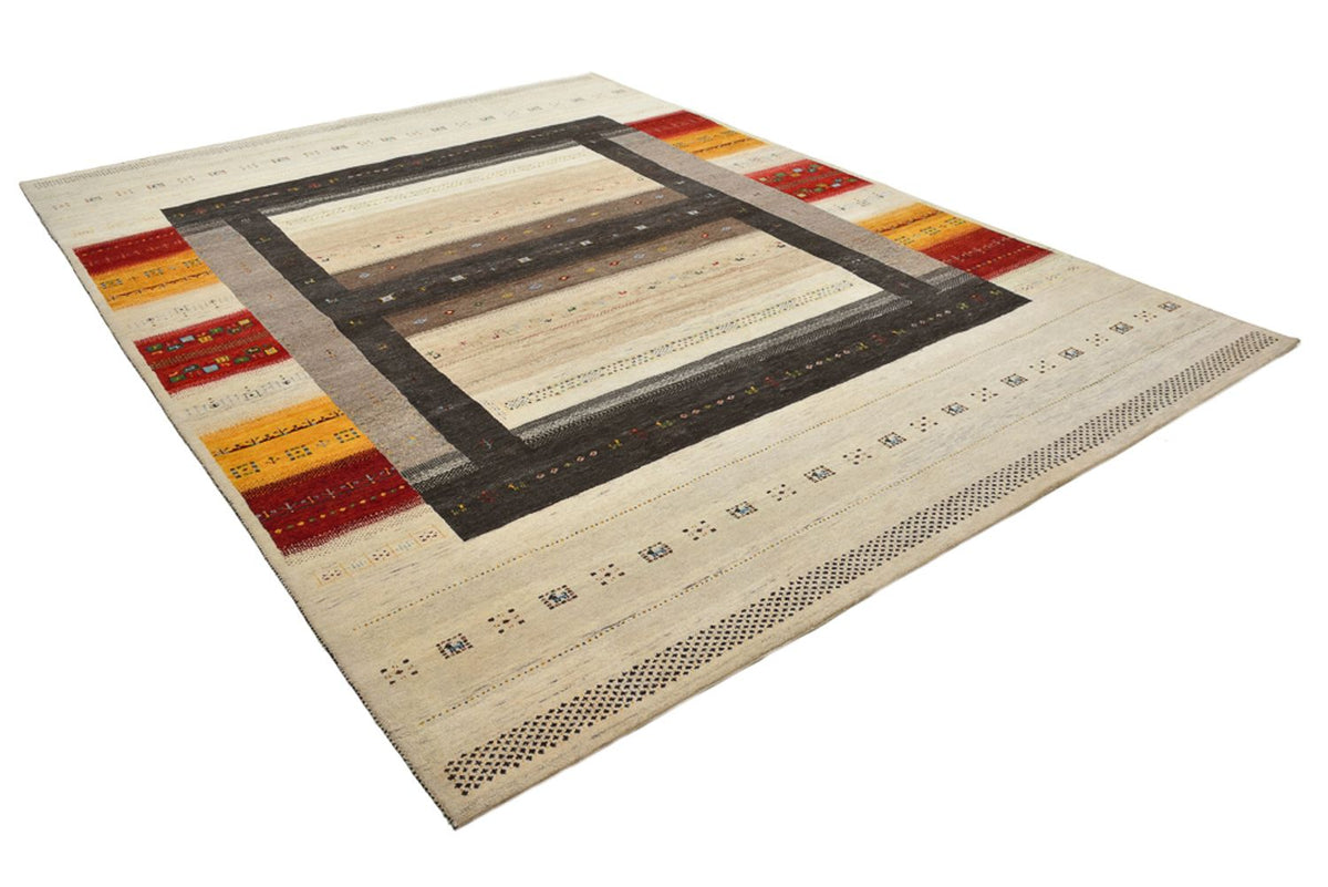Gabbeh Rug - Loribaft Indus - 347 x 254 cm - light beige